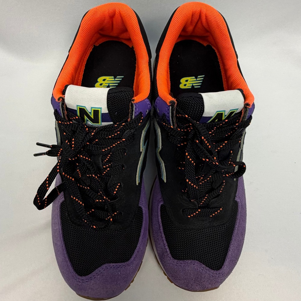 New Balance 574 Mens Sneakers Purple Black Orange Teal ML574HA2 Retro Low Top - Picture 4 of 10